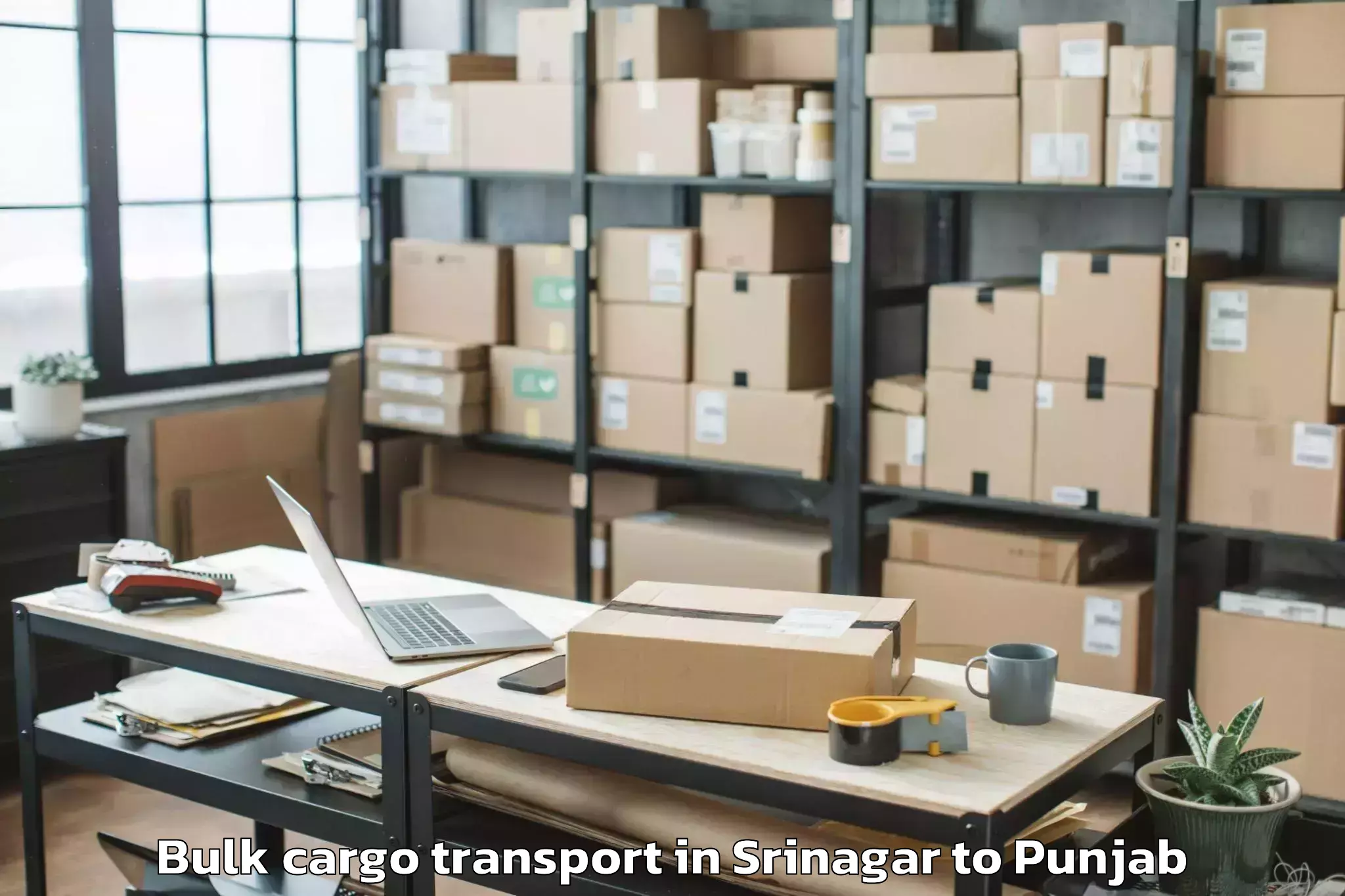 Get Srinagar to Ansal Plaza Mall Ludhiana Bulk Cargo Transport